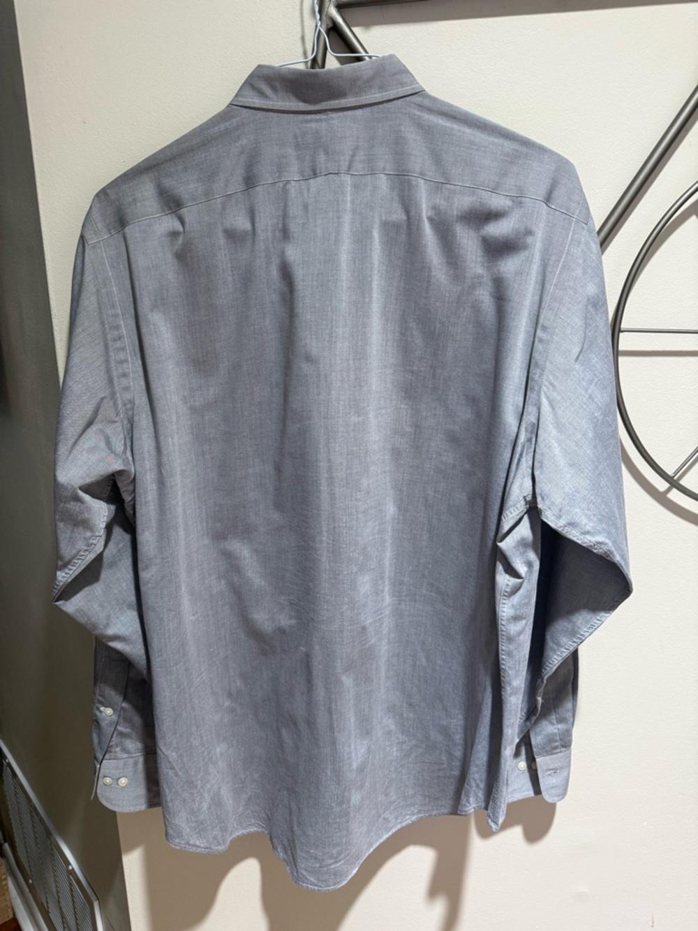 Lauren Ralph Lauren Men’s Gray Button-Down Oxford Shirt Size 16.5 100% Cotton - Picture 4 of 4